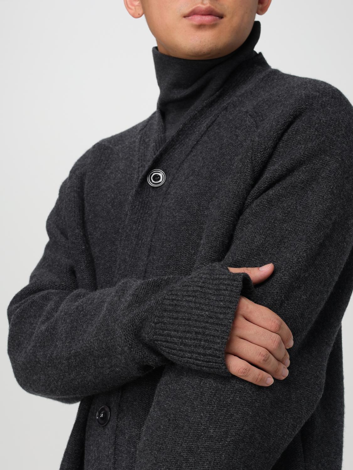 V-neck long cardigan - Grey