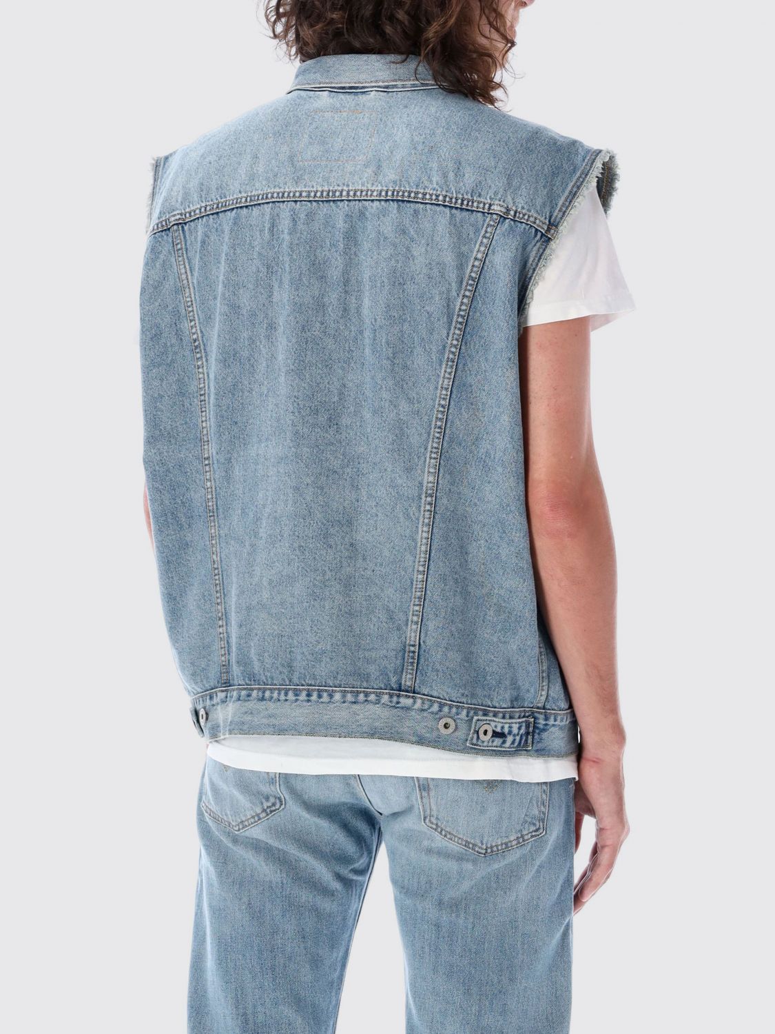 Relaxed Trucker denim vest - Blue