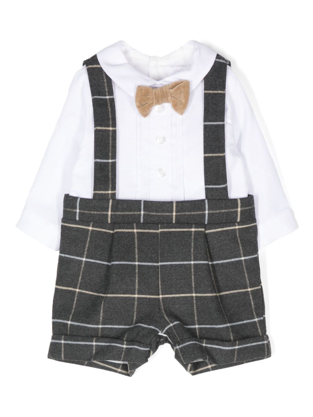 Windowpane romper - White