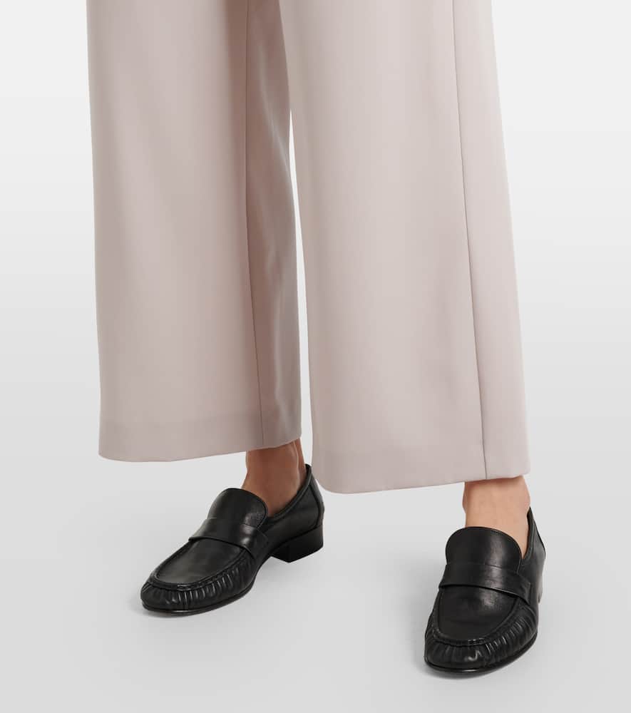 Argenta virgin wool crêpe wide-leg pants