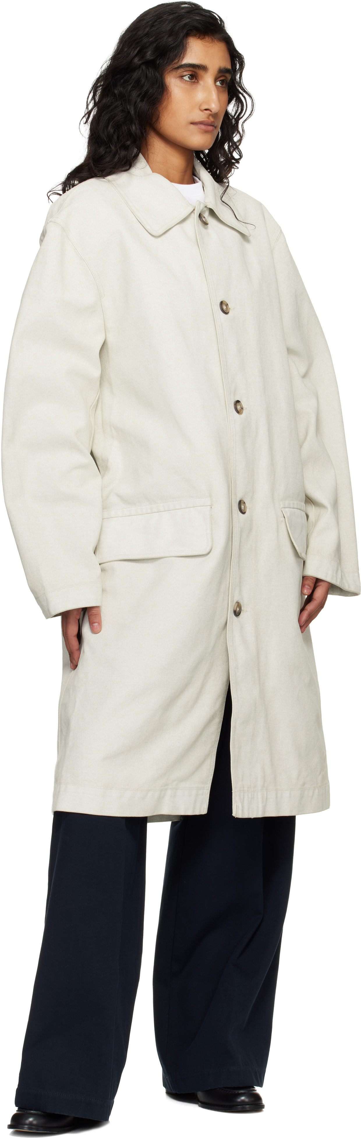 Off-White Coated Canvas Coat