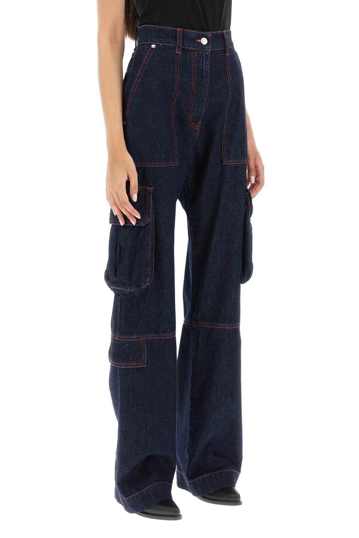 Cargo Jeans With Flared Cut