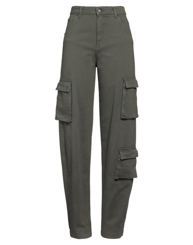 Woman Pants Military green Size 4 Cotton