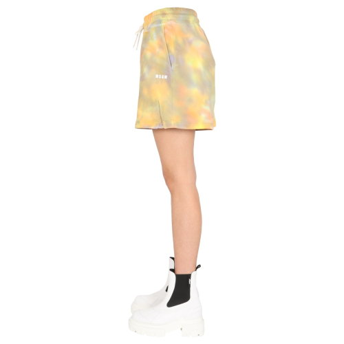 Tie-dye track shorts