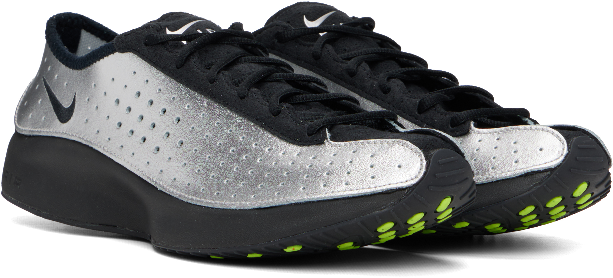 Silver & Black Air Superfly Sneakers