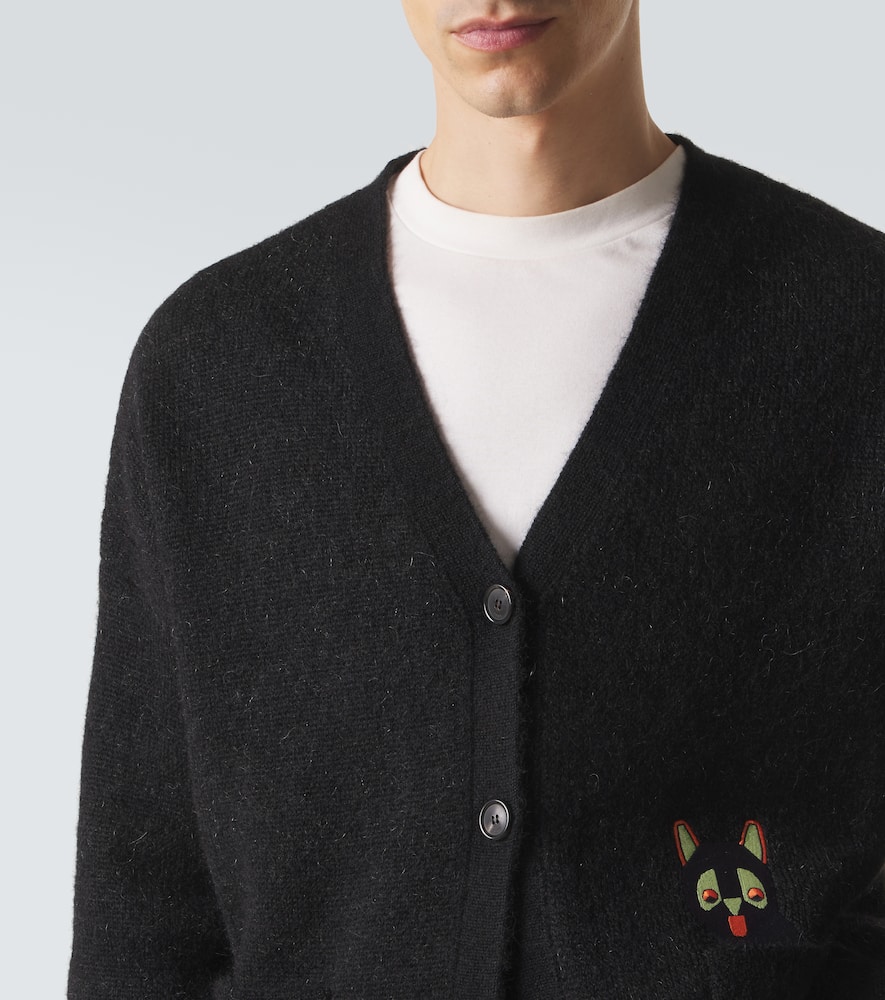 X Louis Wain mohair-blend cardigan