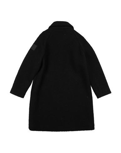 Kid Kid Girl Coat Black Size 12 Viscose, Wool, Polyurethane, Polyester, Elastane
