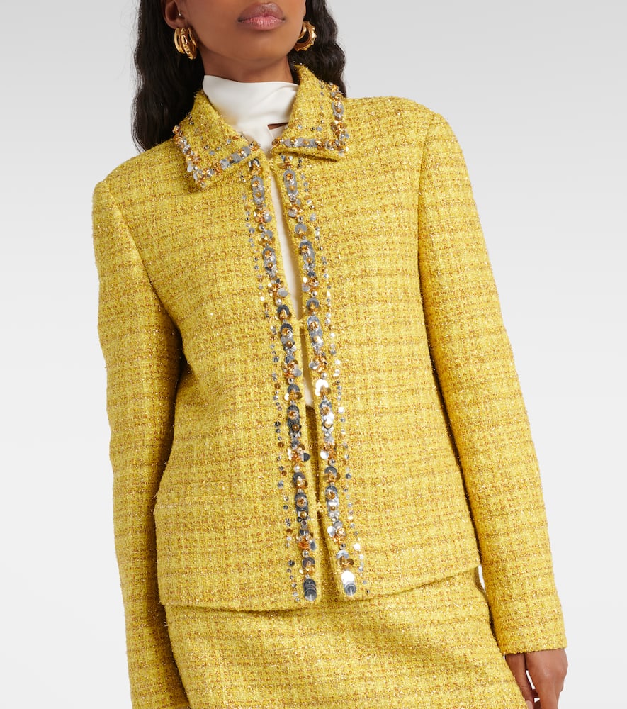 Embellished tweed jacket