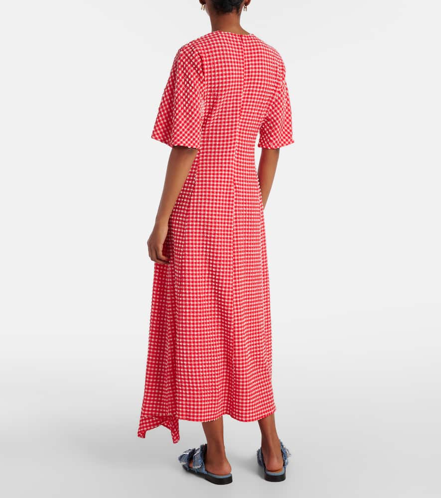 Seersucker midi dress