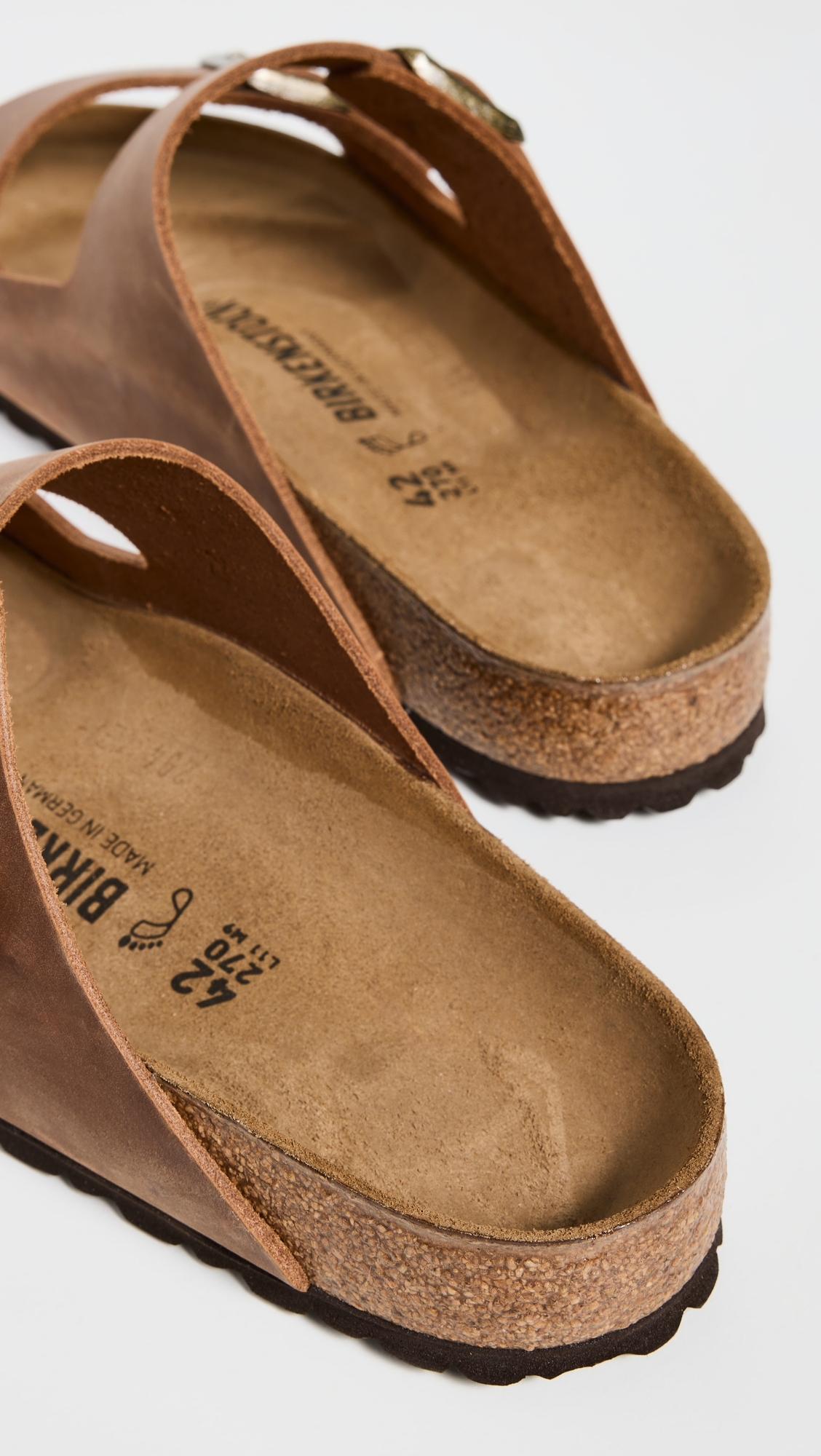 Arizona Big Buckle Sandals Cognac