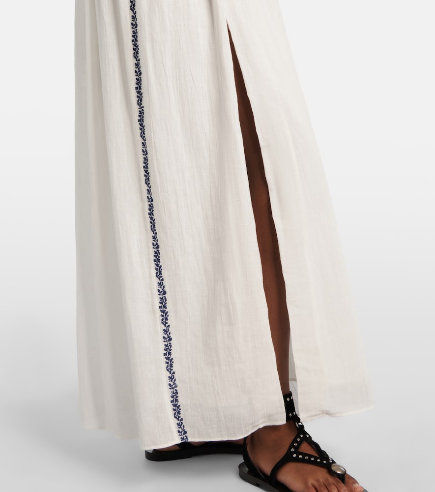 Liviane embroidered cotton maxi dress