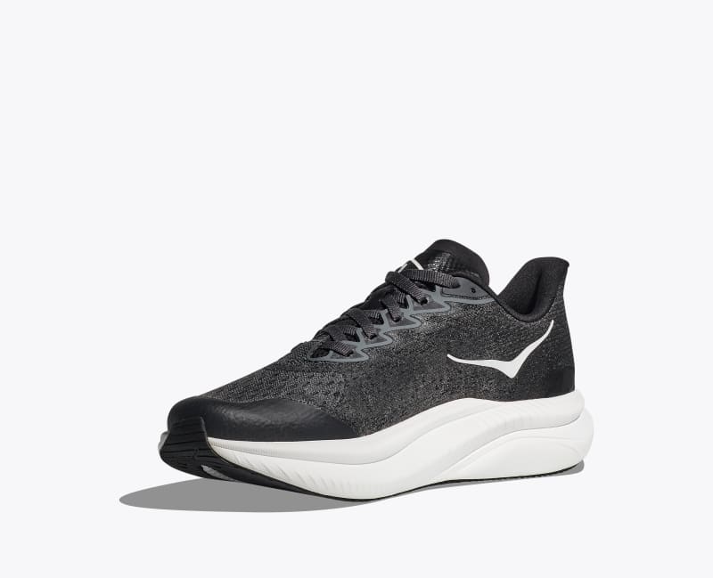 HOKA Mach 6 Shoes in Black/White