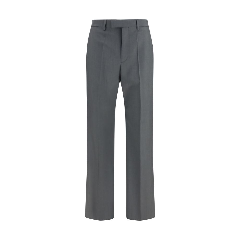 Merino Wool and Mohair Trousers — Gray