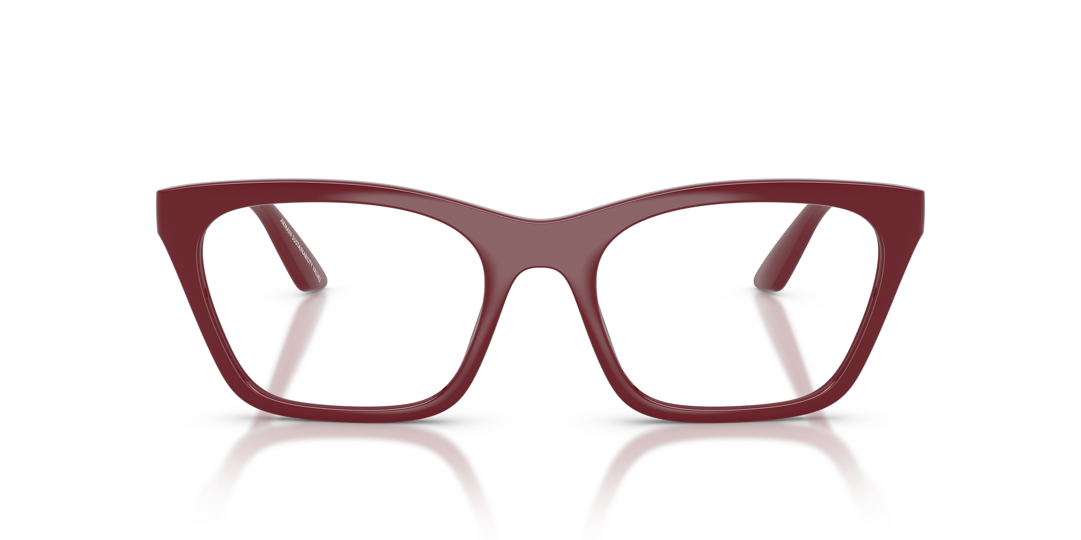 Emporio Armani Woman Emporio Armani EA4274BU 52611W Sunglasses Injected Red Transparent Cat Eye Norma