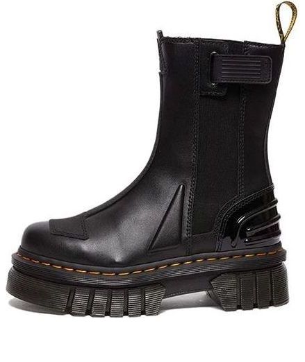 (WMNS) Audrick Alternative Leather Chelsea Hi Platform Boots 'Black'