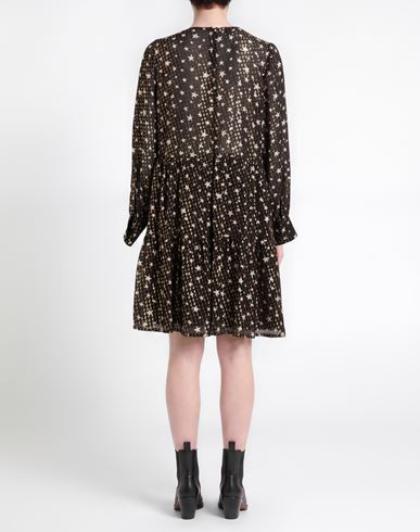 Woman Midi dress Black Size 10 Silk, Polyester