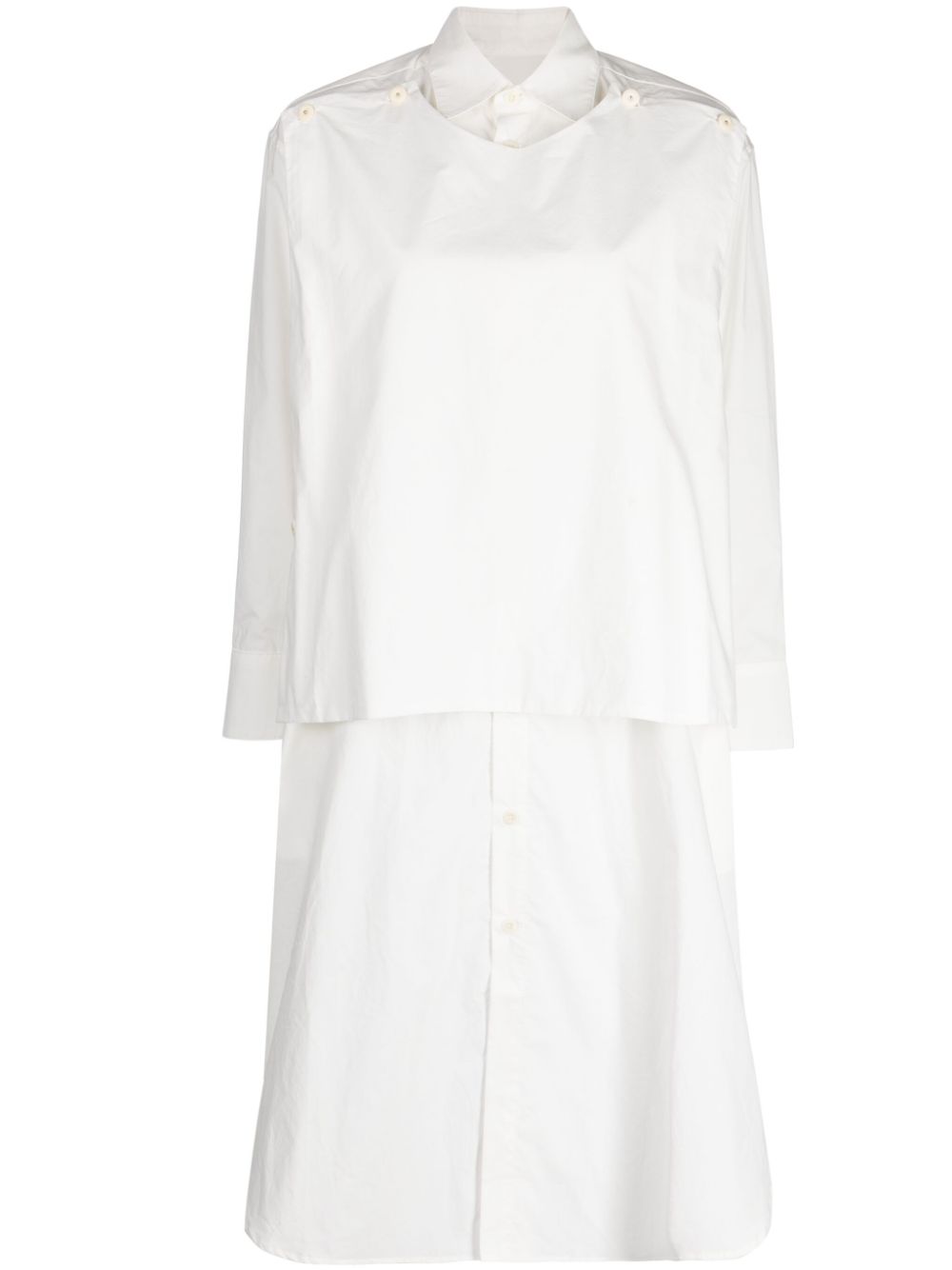 The Typesetter cotton shirt dress - White