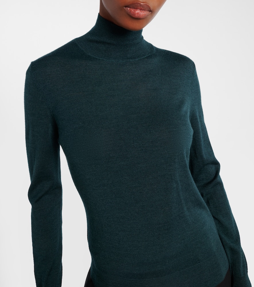 Wool and silk turtleneck sweater
