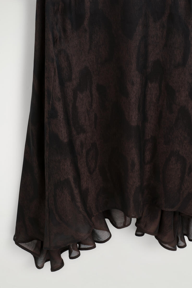 Animal-Jacquard Midi Dress