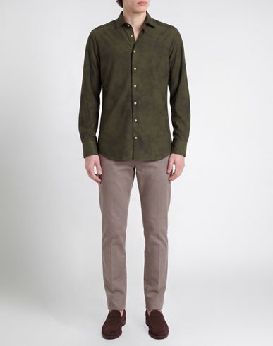 Stenströms Man Shirt Military green Size L Polyamide, Elastane