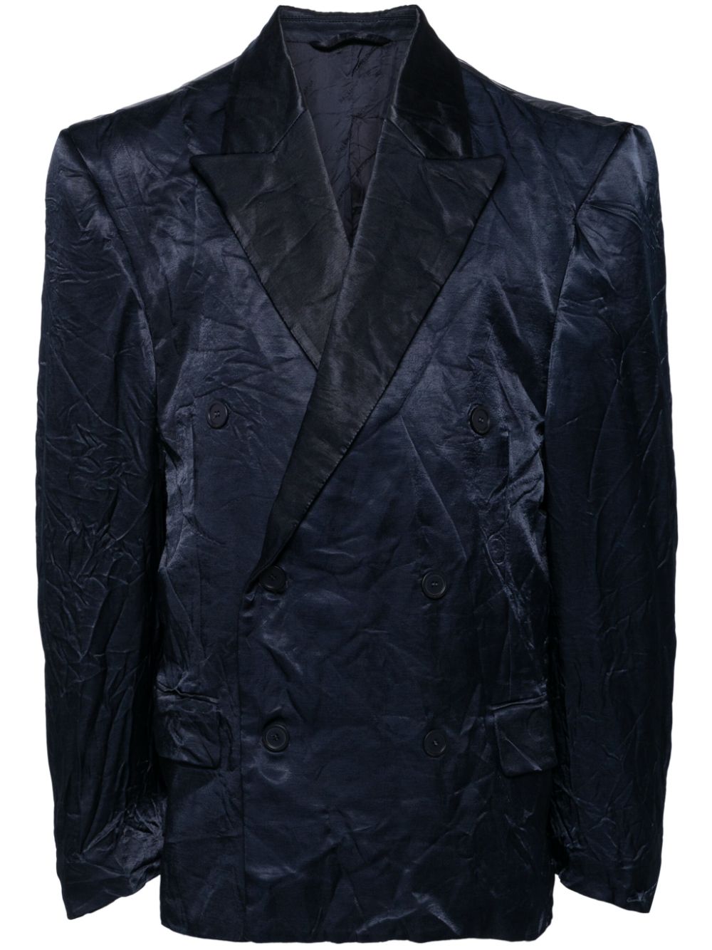 Peak-lapels double-breasted blazer - Black