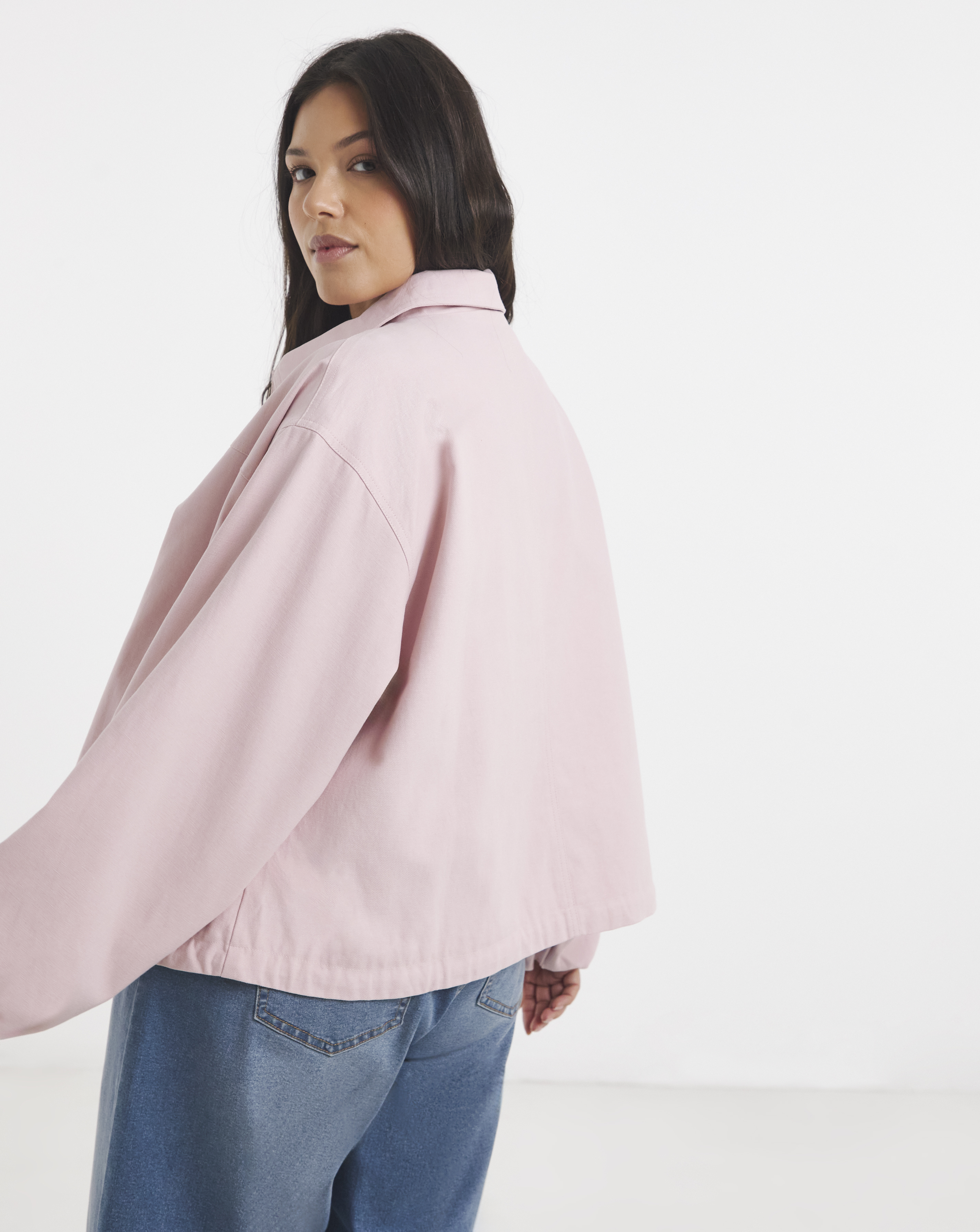 Simply Be Pink Lyocell Short Parka