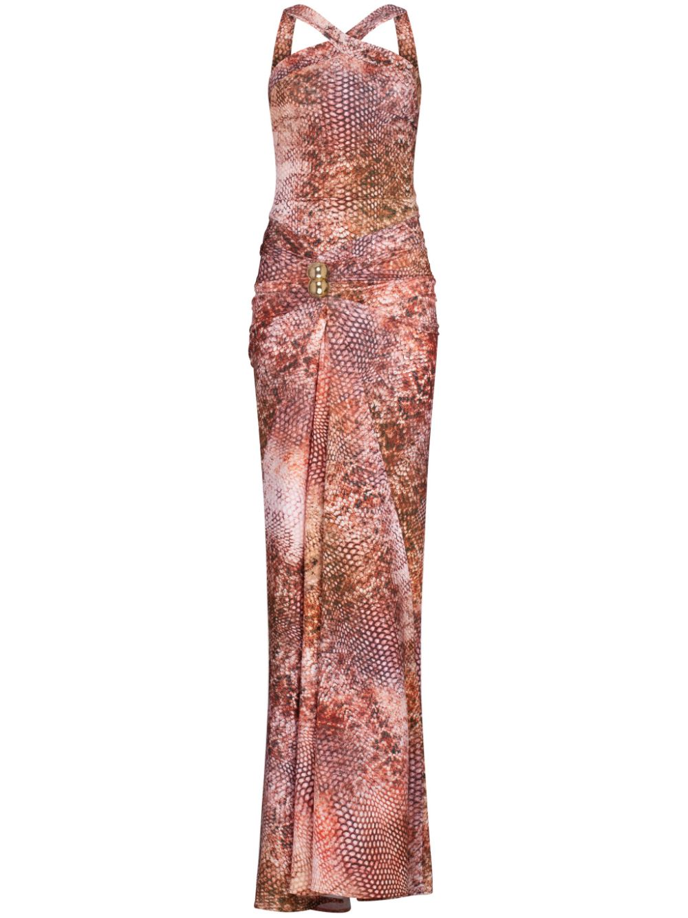 Silvia Tcherassi 여성 토야 이브닝 드레스 - 오렌지 ST250058