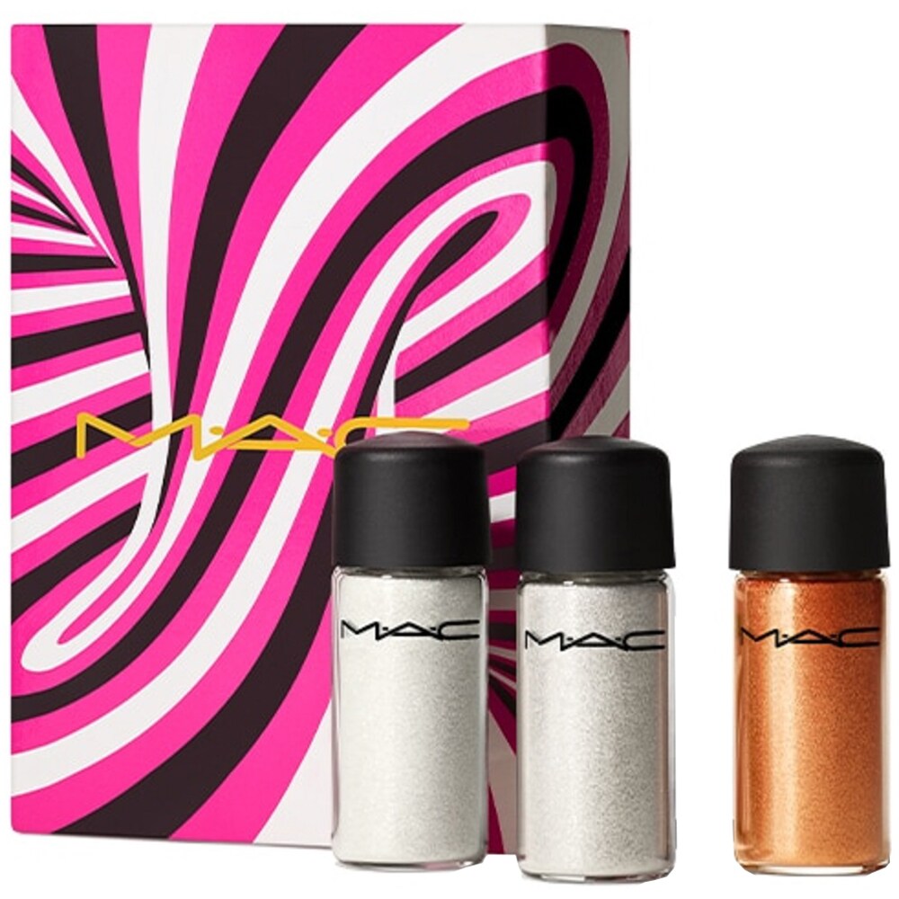 Set Sprinkle Of Magic MAC: Mini, ombretto sciolto con glitter, oro, 2,5 g + Mini, ombretto sciolto con glitter, rosso, 2,5 g + Mini, ombretto sciolto