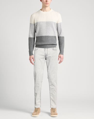 Man Jeans Light grey Size 33 Cotton, Elastane