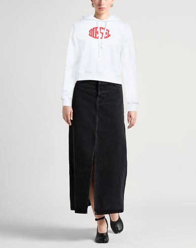 Woman Sweatshirt White Size L Cotton, Elastane