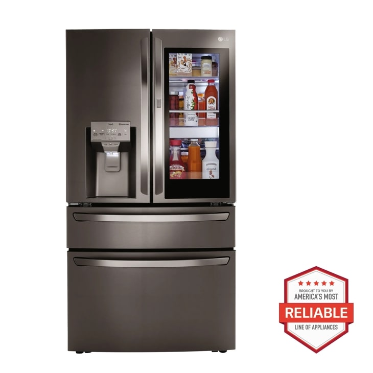 LG Smart InstaView™ Door-in-Door® Counter-Depth Refrigerator with Craft Ice™, Counter-Depth, Black Stainless Steel, . ft