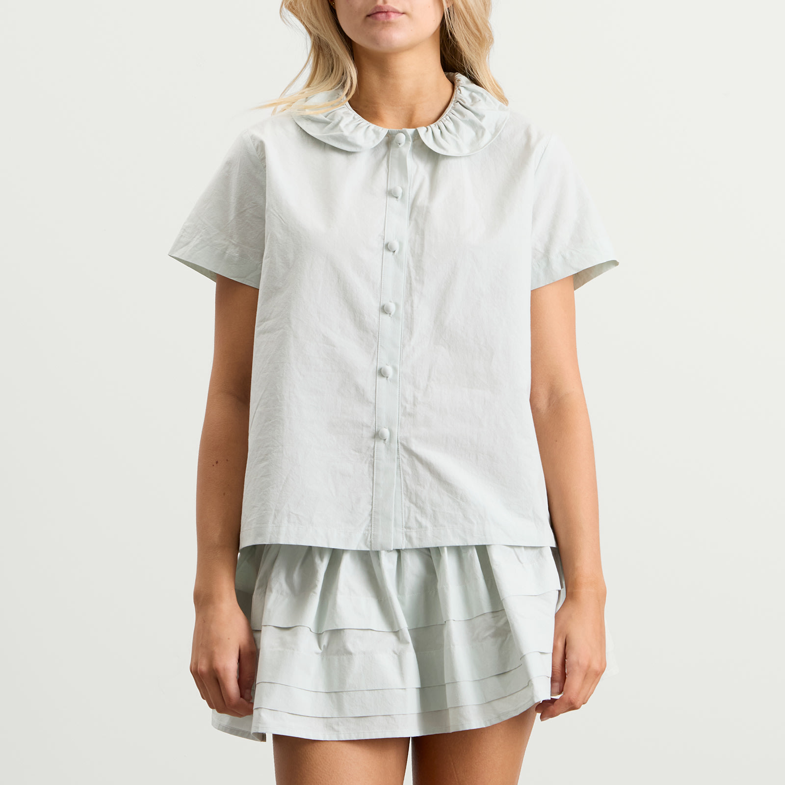 Women's Esme Button Shirt Mint