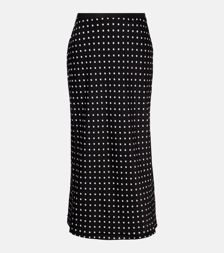 Polka-dot slip skirt