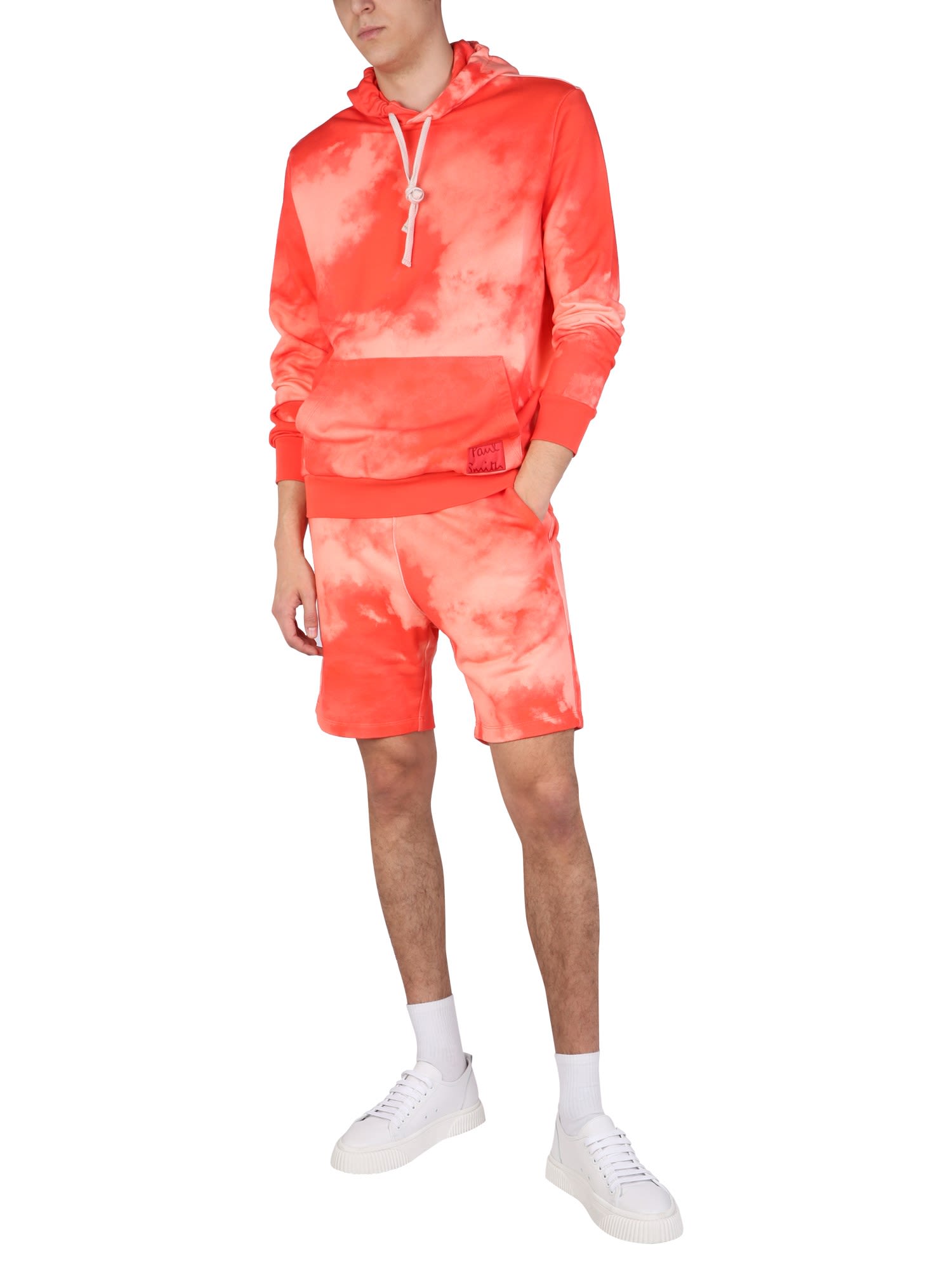 Cloud-print pullover hoodie