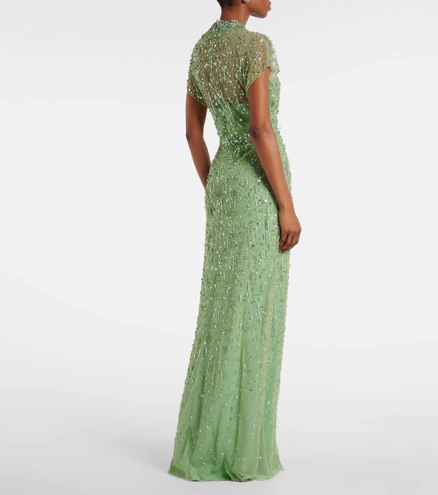 Crystal Drop embellished gown