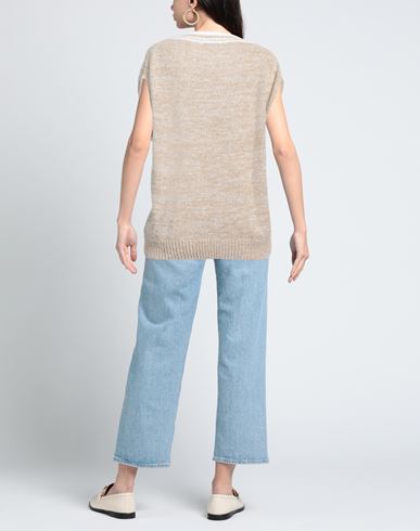 Purotatto Woman Sweater Sand Size 12 Cotton, Polyamide