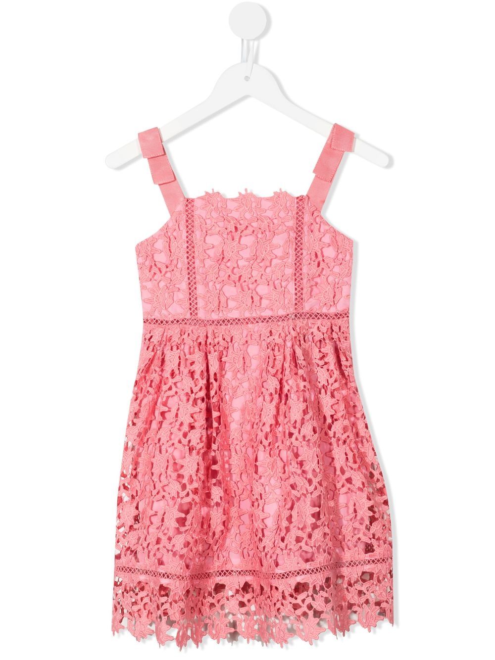 Lace-detail sleeveless dress - Pink