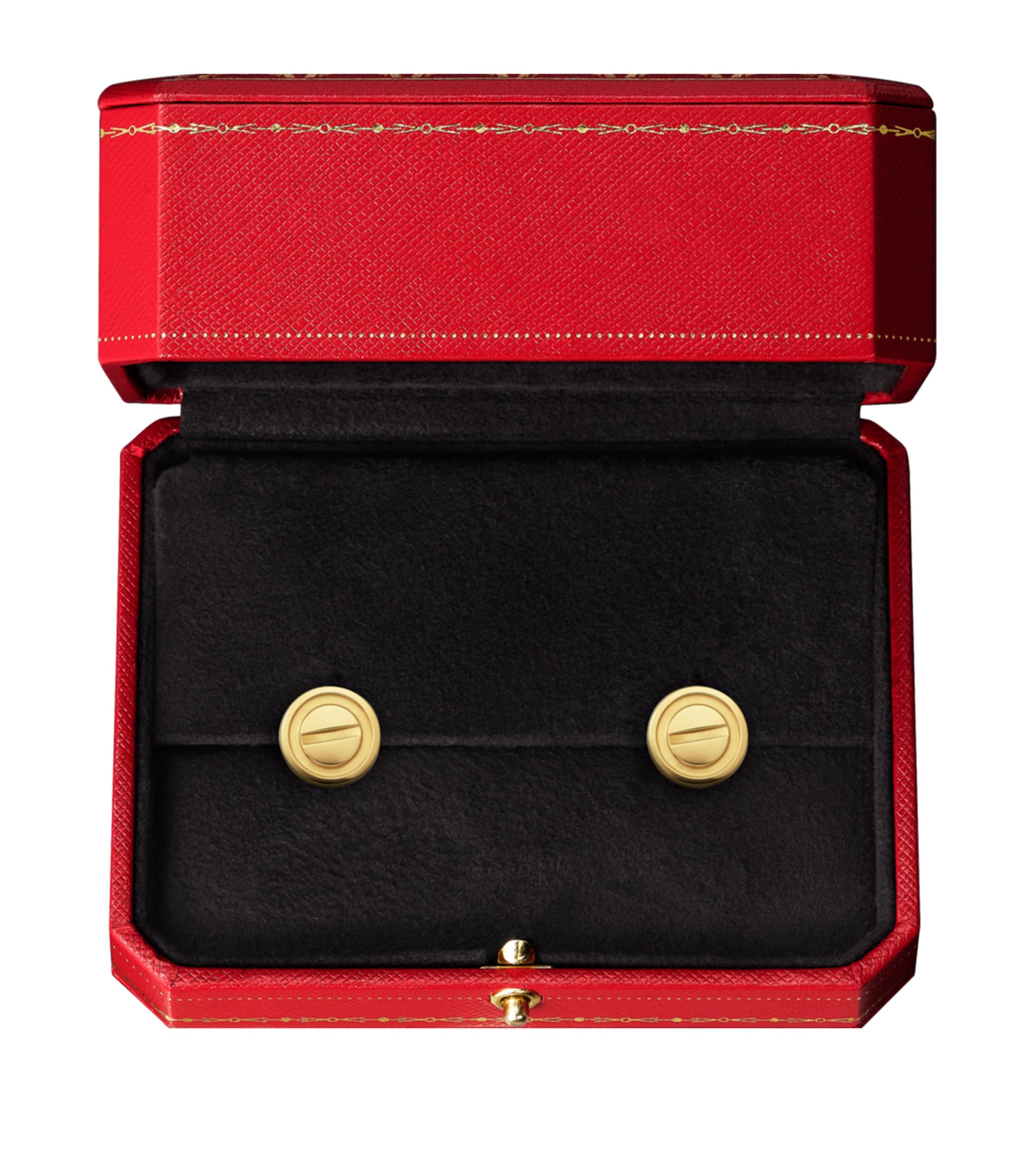 Yellow Gold Love Stud Earrings