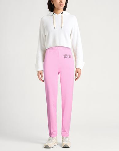 Woman Pants Pink Size L Cotton, Polyester