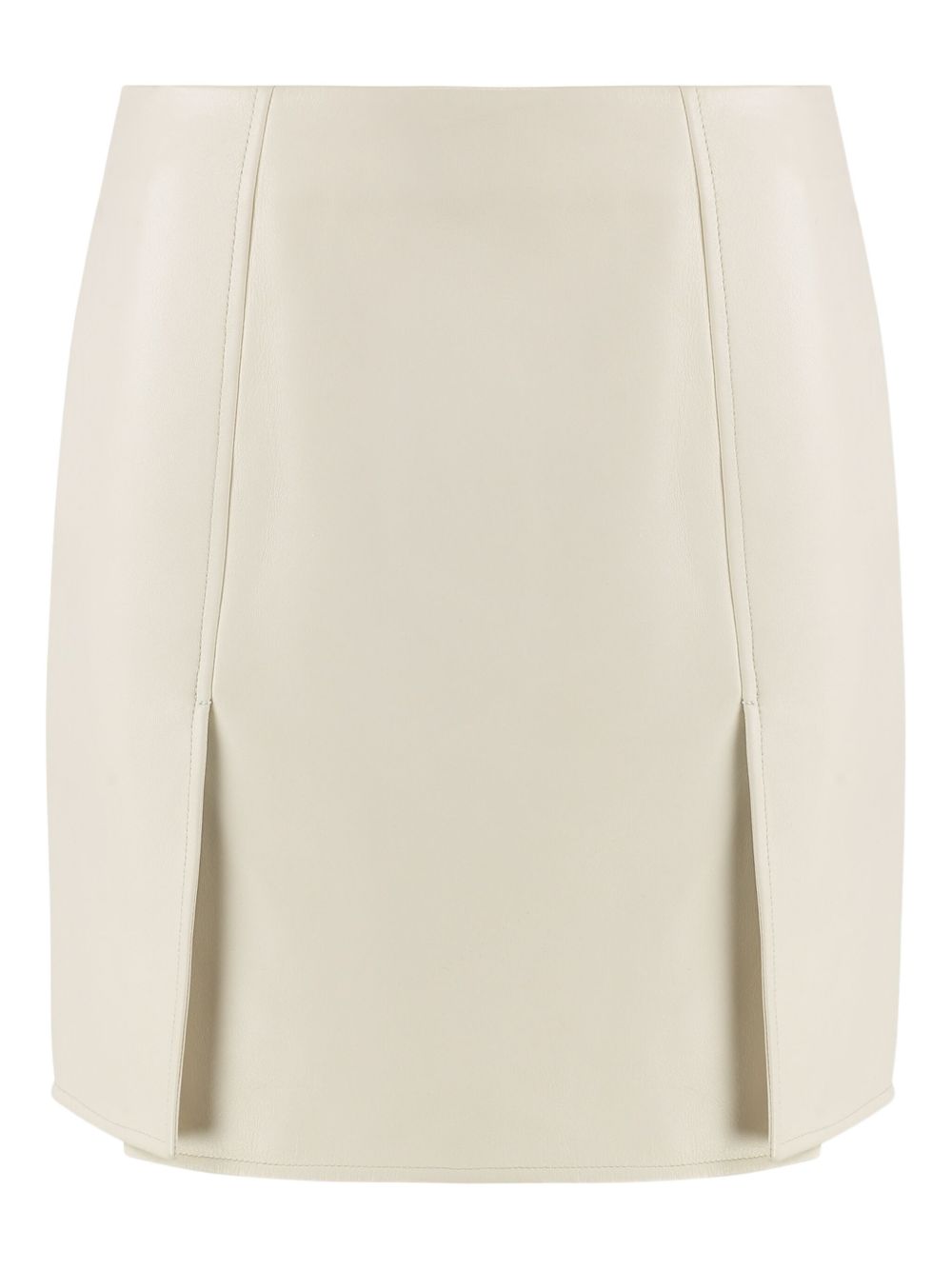 Leather mini skirt - White