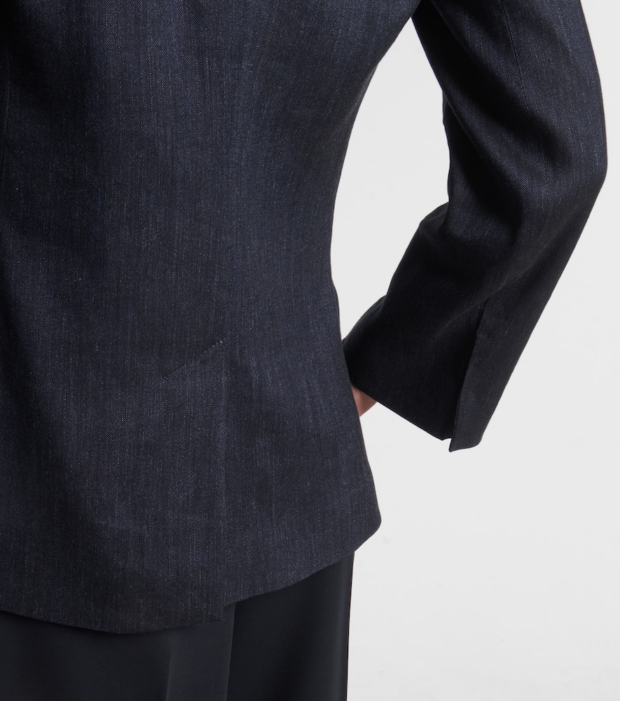 Derna linen-blend twill blazer