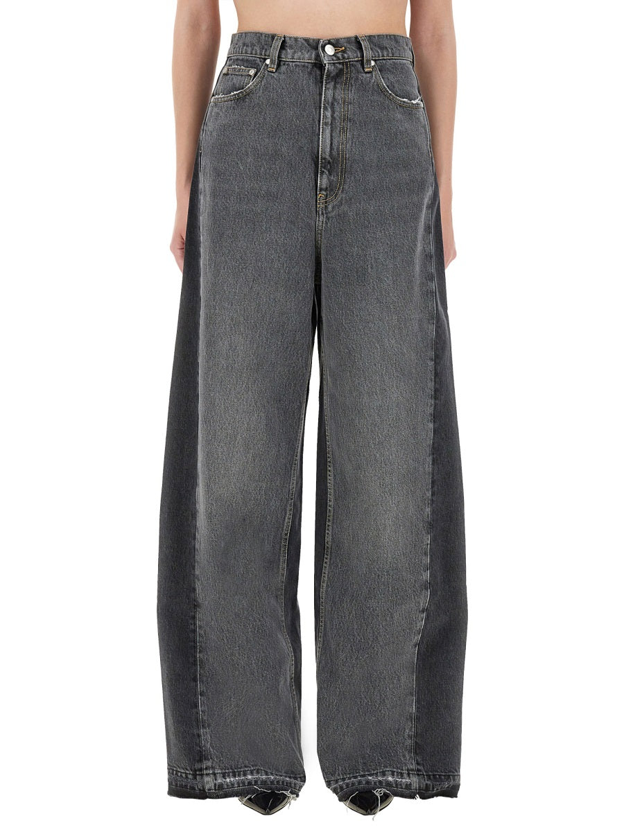 Wide-Leg Denim Jeans