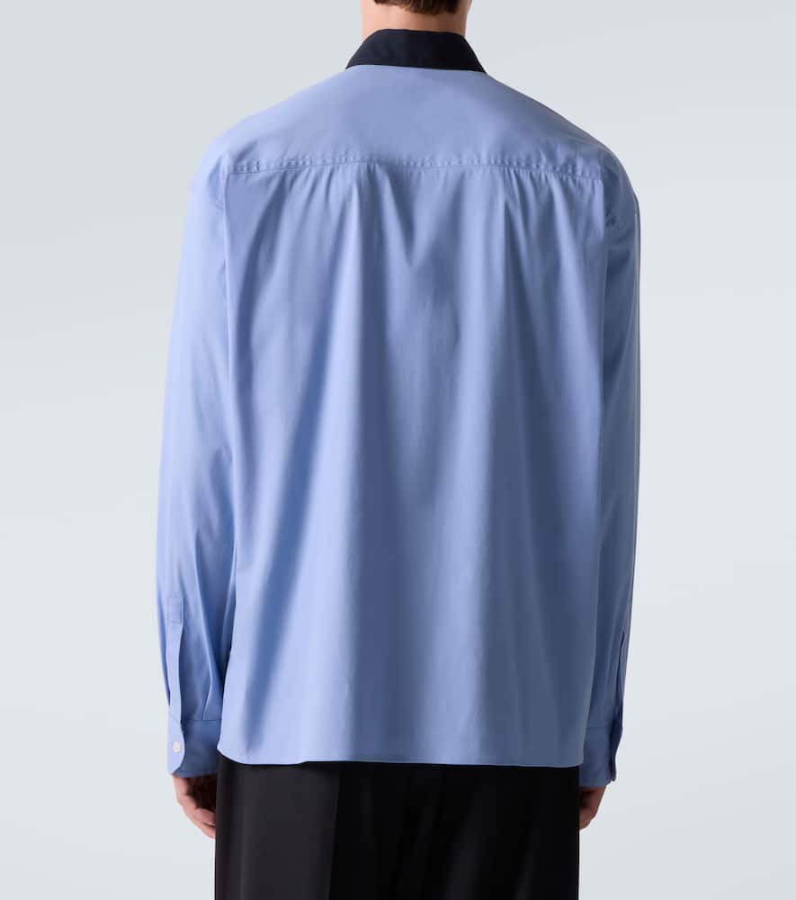 Cotton-blend poplin shirt