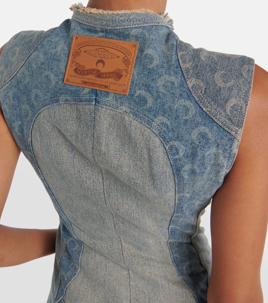 All Over Moon denim maxi dress