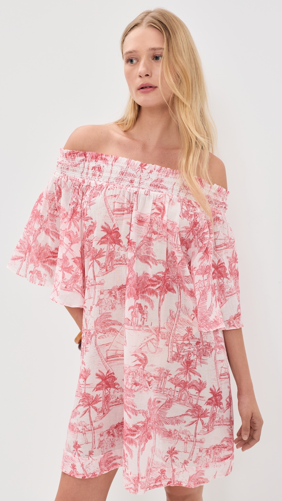 Flagler Mini Dress Palm Beach Vermilion One Size