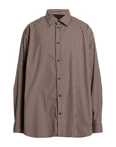 Man Shirt Khaki Size L Cotton, Nylon, Elastane