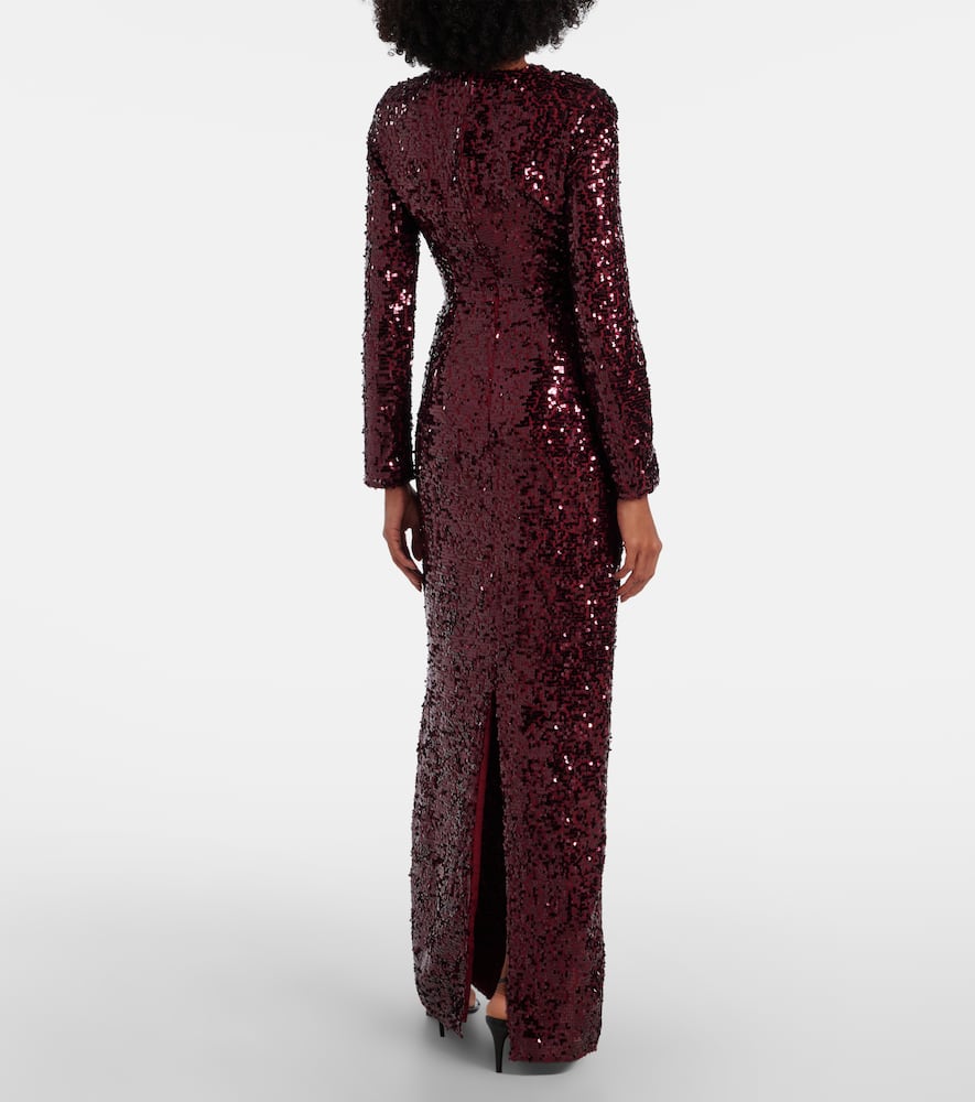 Draped sequined gown