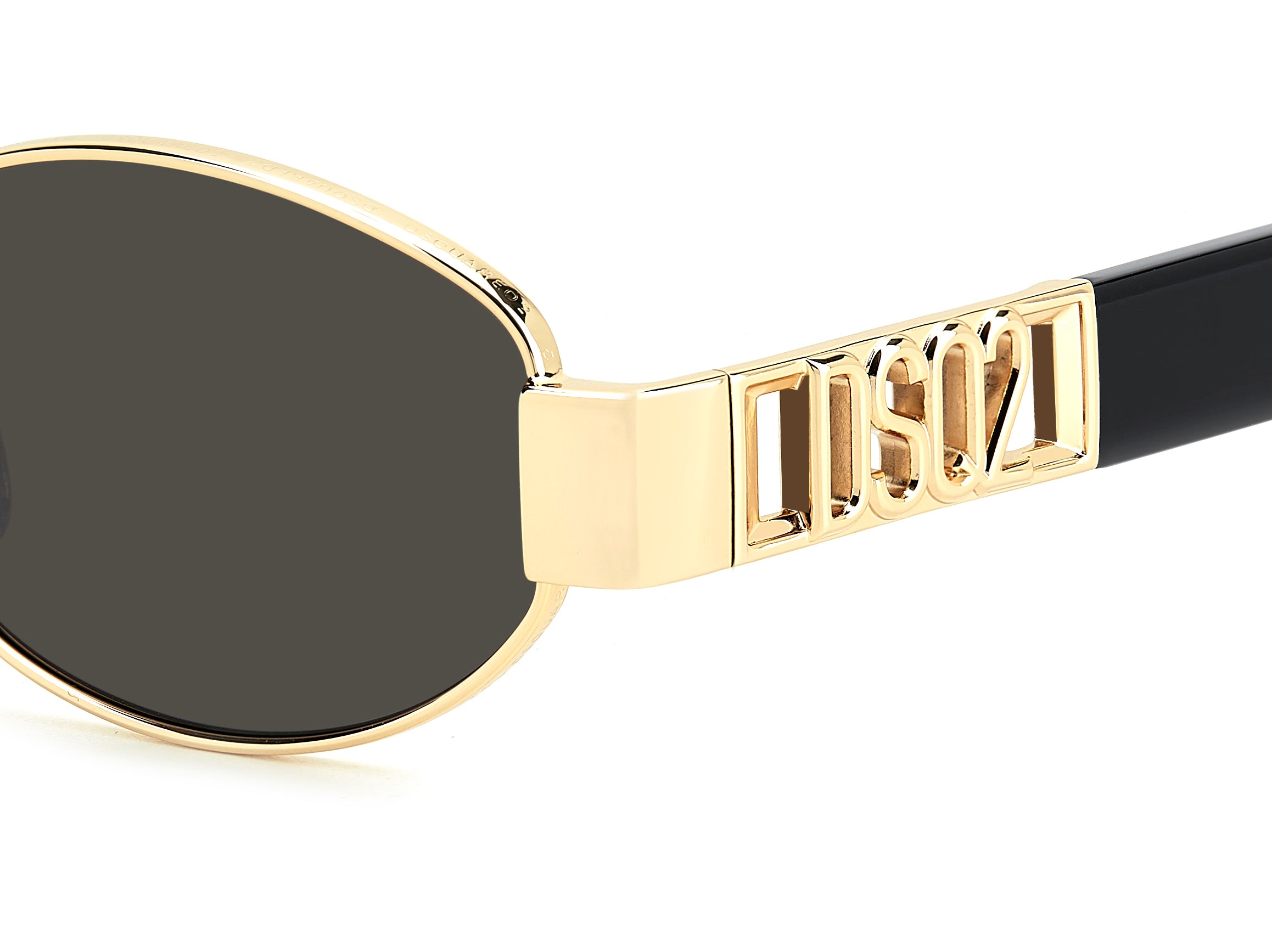 Dsquared2 Man Dsquared2 D2 0155/S 000/IR Sunglasses Metal Gold Grey Round Norma