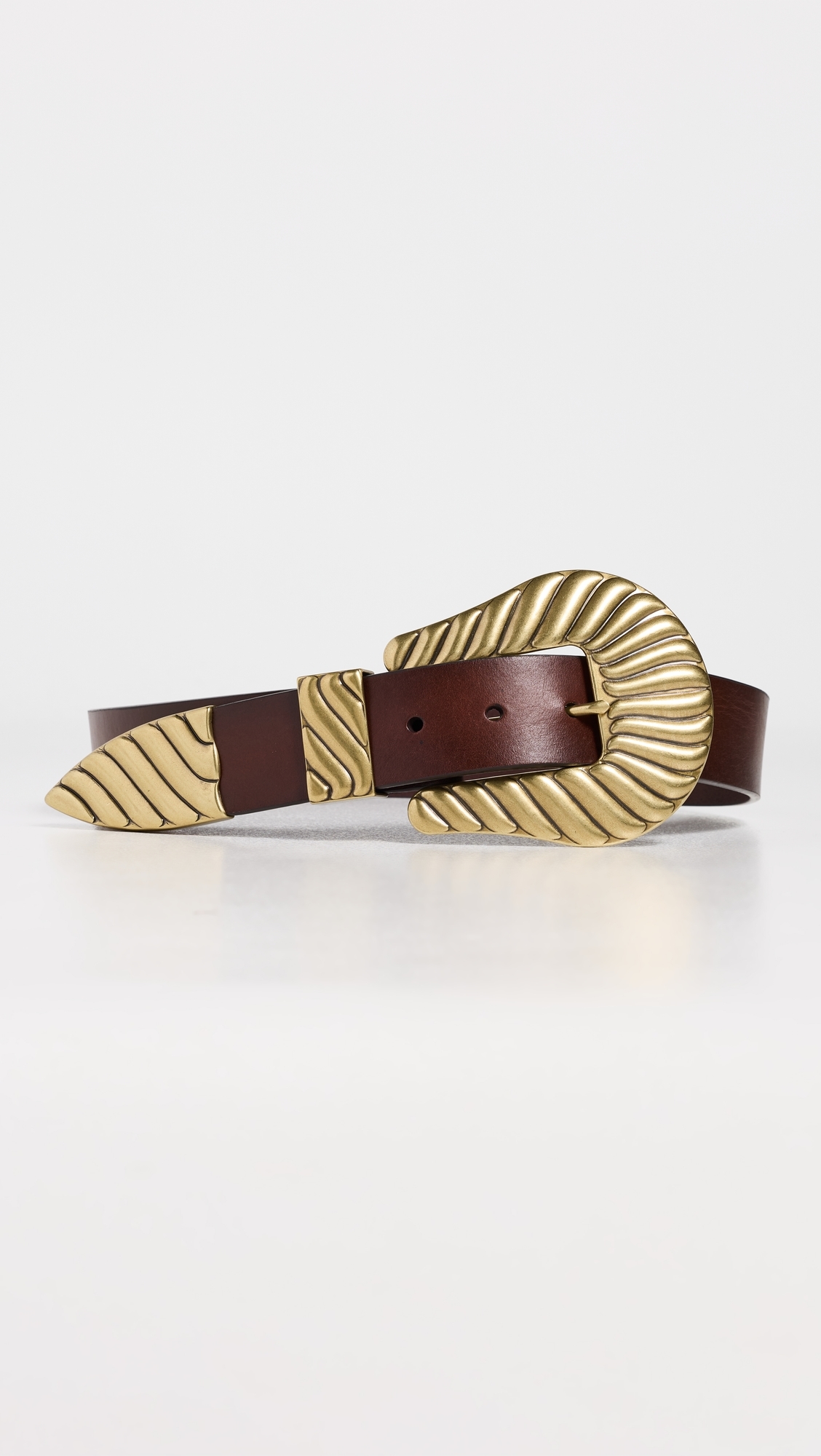 The Big Buckle Belt Cognac with Brass