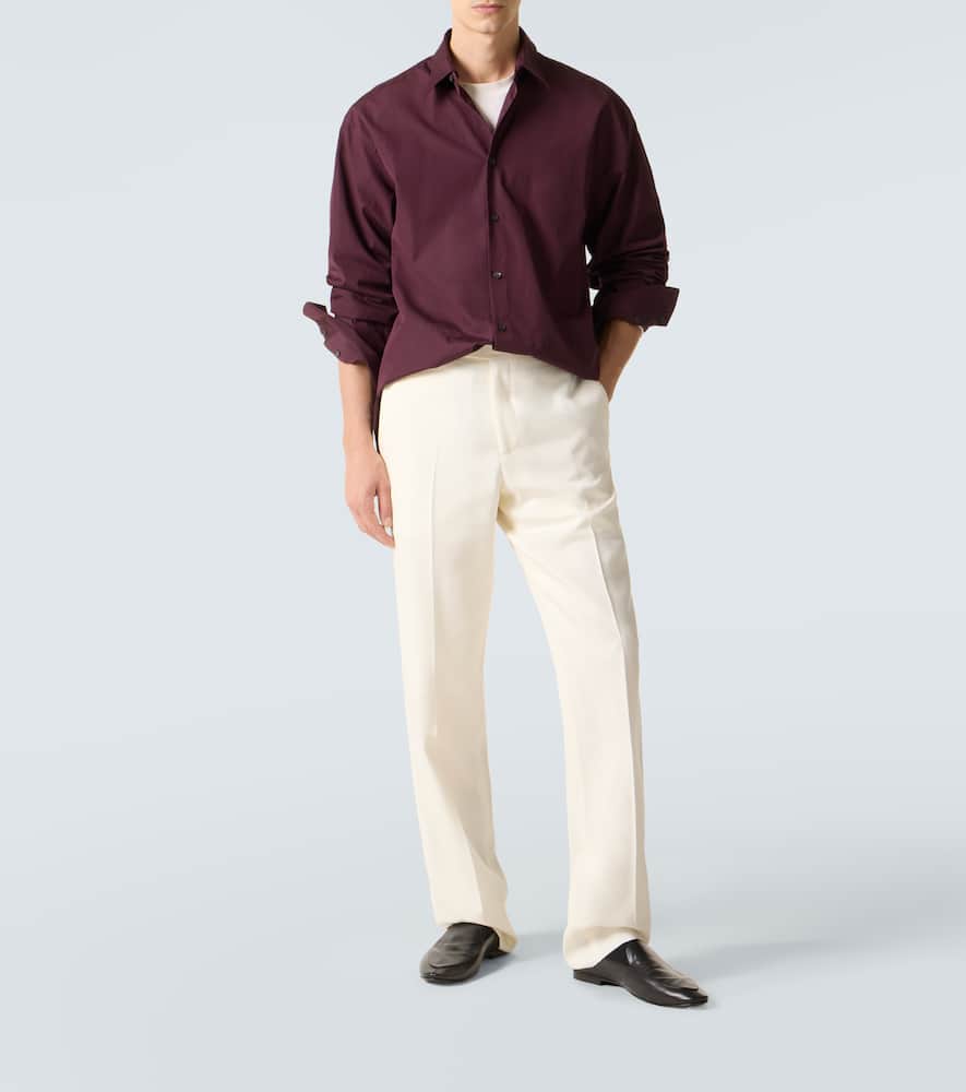 High-rise slim pants